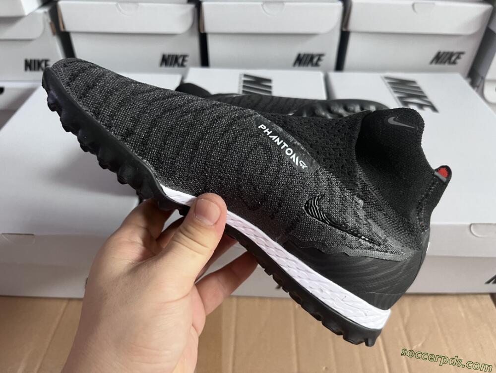 Nike Phantom GX Elite DF Black Pack TF High-Tops Football Shoes - Black/White/Orange