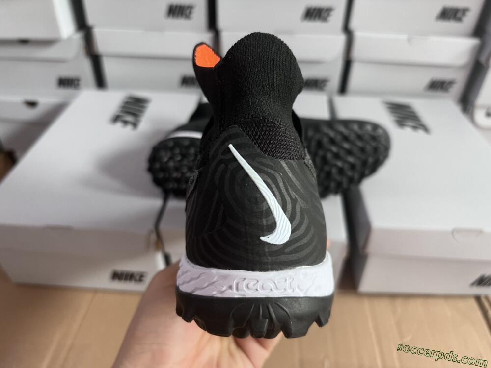 Nike Phantom GX Elite DF Black Pack TF High-Tops Football Shoes - Black/White/Orange