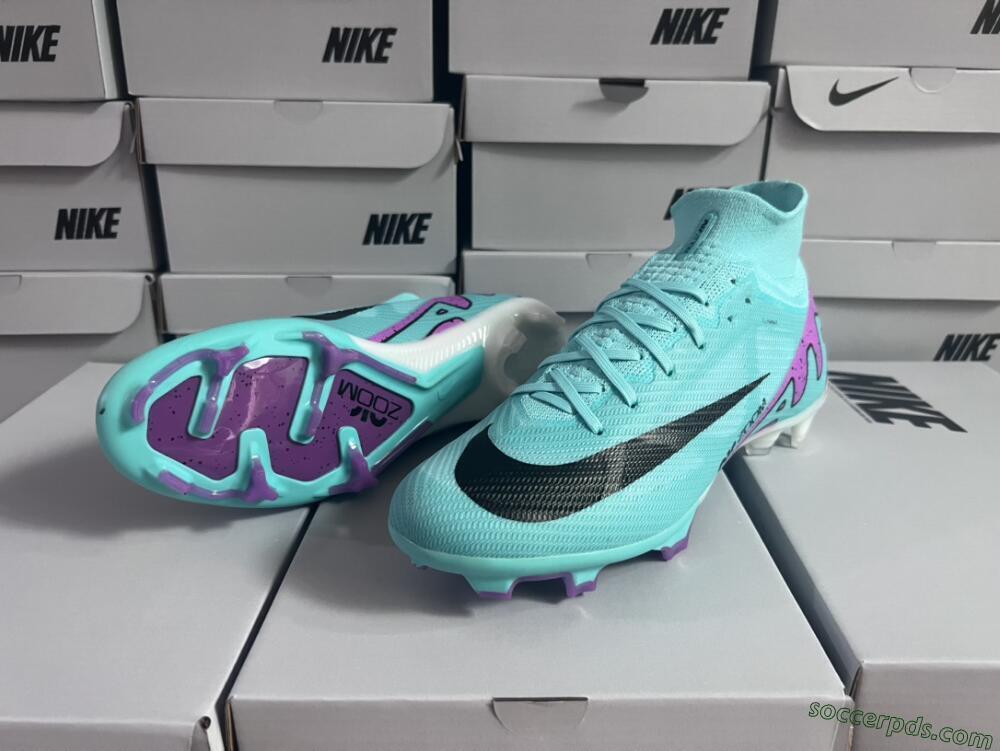 Nike Air Zoom Mercurial Superfly 9 Elite FG High-Tops Football Boots - Blue/Black/Purple