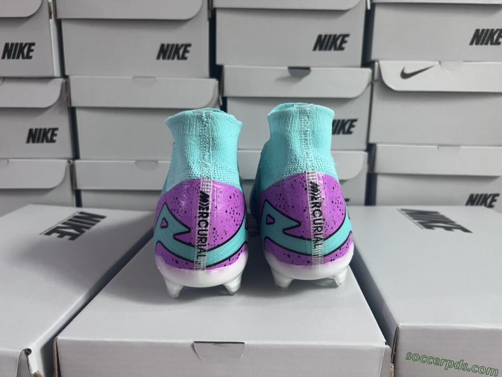 Nike Air Zoom Mercurial Superfly 9 Elite FG High-Tops Football Boots - Blue/Black/Purple