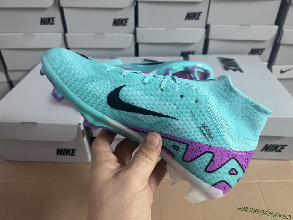 Nike Air Zoom Mercurial Superfly 9 Elite FG High-Tops Football Boots - Blue/Black/Purple