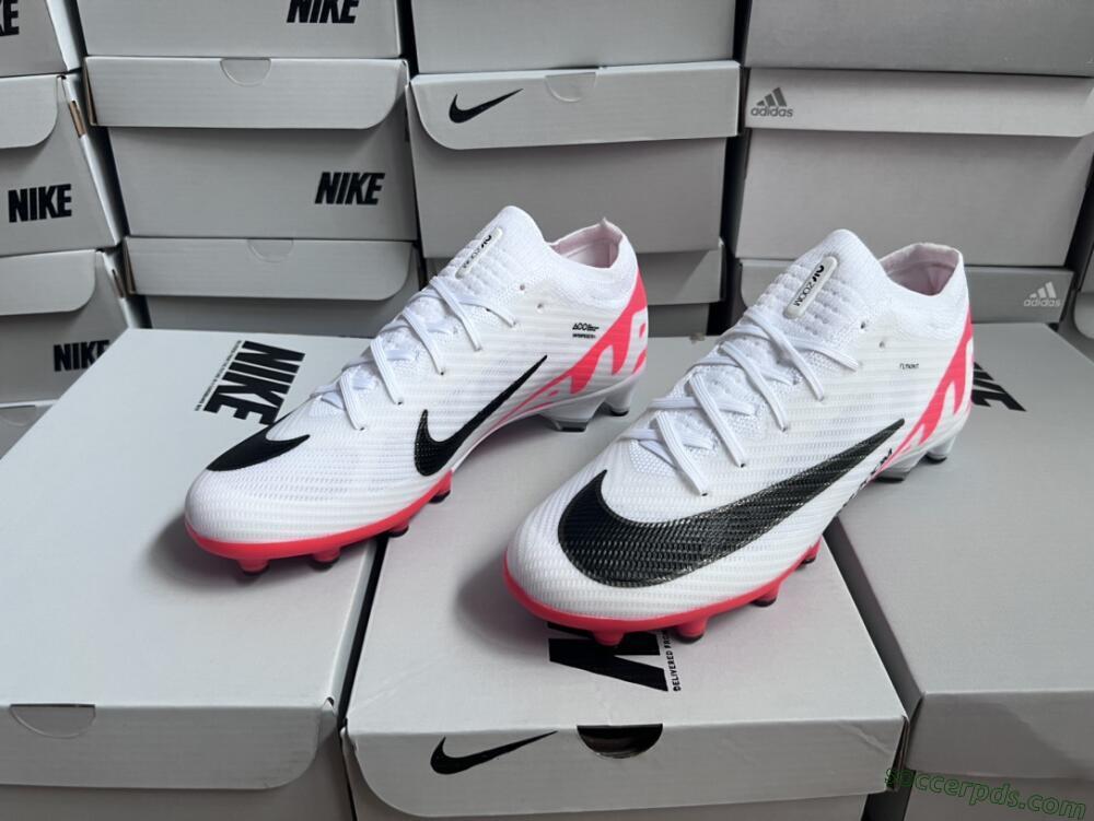 Nike Air Zoom Mercurial Vapor 15 Elite AG Low-Tops Football Boots - White/Black/Red