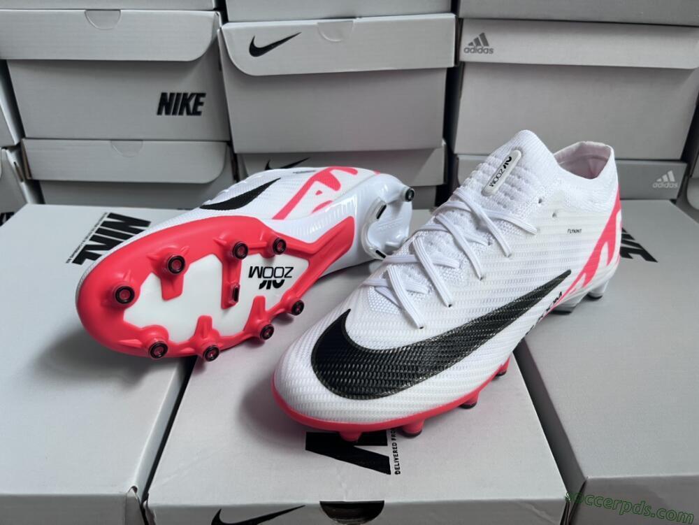Nike Air Zoom Mercurial Vapor 15 Elite AG Low-Tops Football Boots - White/Black/Red