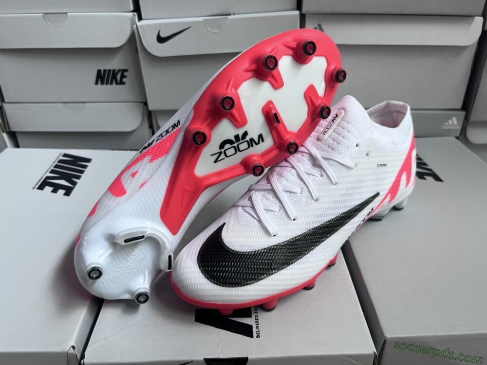 Nike Air Zoom Mercurial Vapor 15 Elite AG Low-Tops Football Boots - White/Black/Red