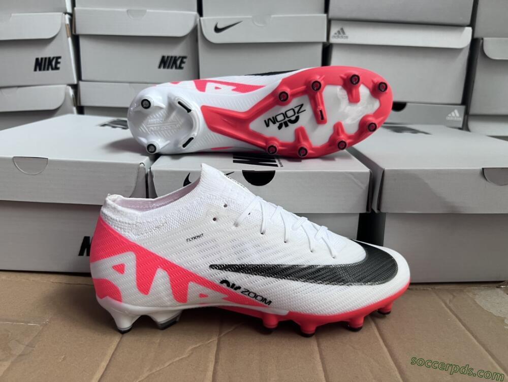 Nike Air Zoom Mercurial Vapor 15 Elite AG Low-Tops Football Boots - White/Black/Red