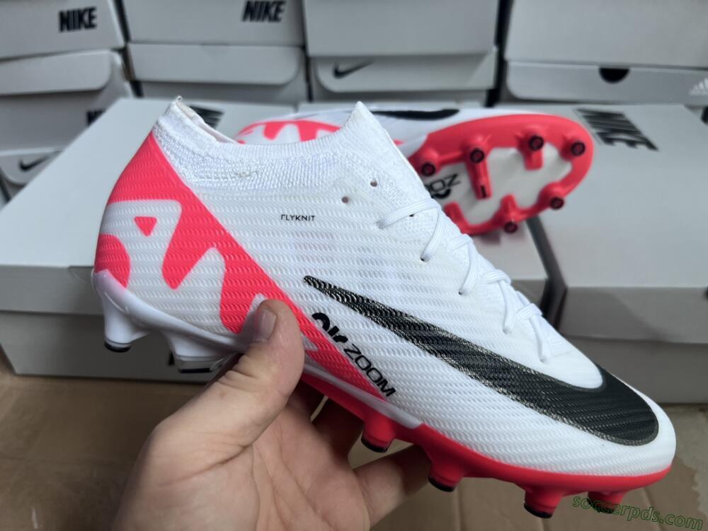 Nike Air Zoom Mercurial Vapor 15 Elite AG Low-Tops Football Boots - White/Black/Red