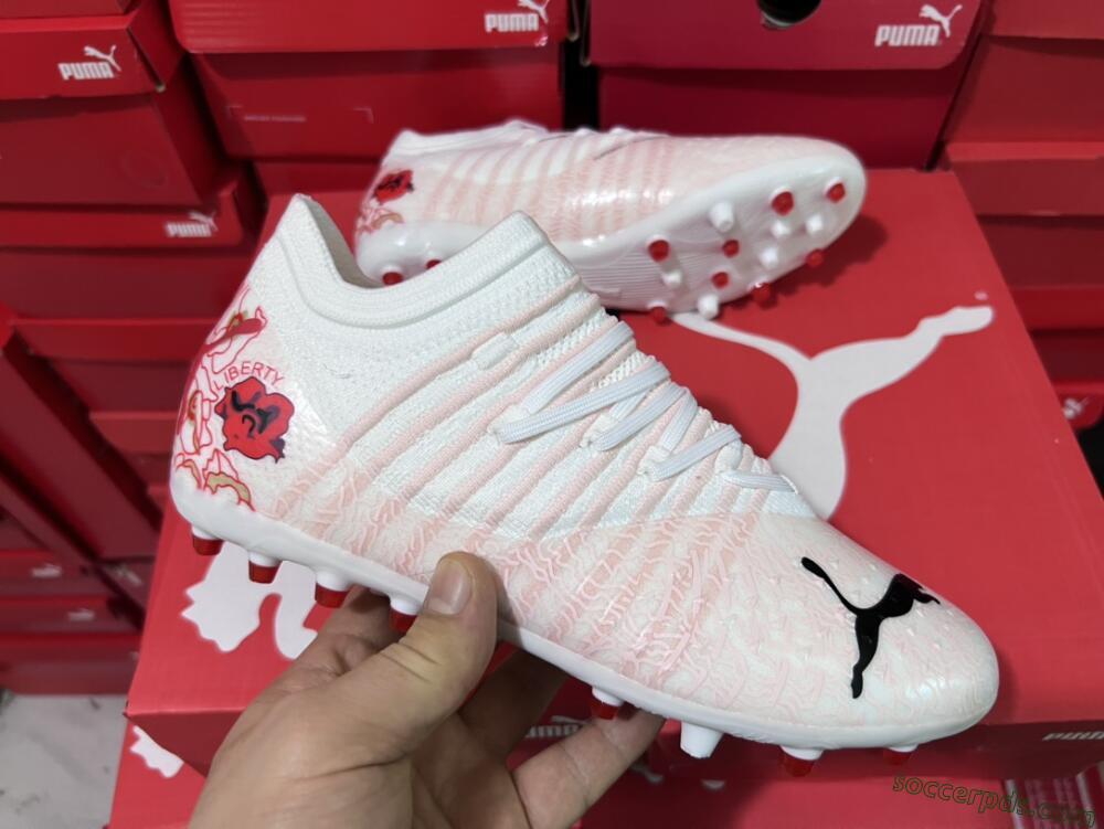 Puma Future Z 1.4 Liberty MG Low-Tops Football Boots - White/Red/Black
