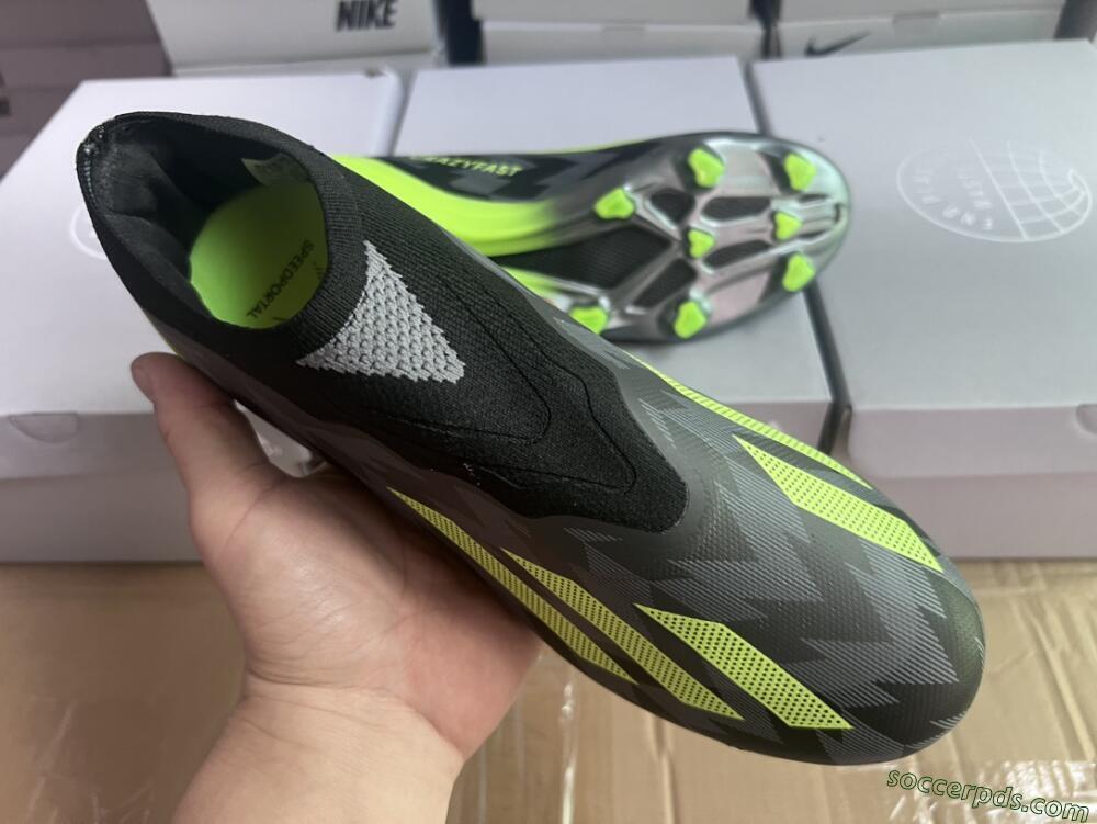Adidas X Crazyfast+ FG Low-Tops Football Boots - Grey/Black/Green