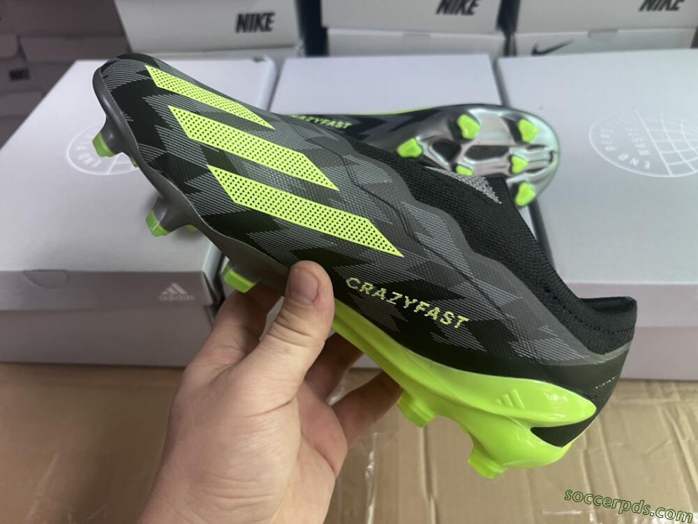 Adidas X Crazyfast+ FG Low-Tops Football Boots - Grey/Black/Green