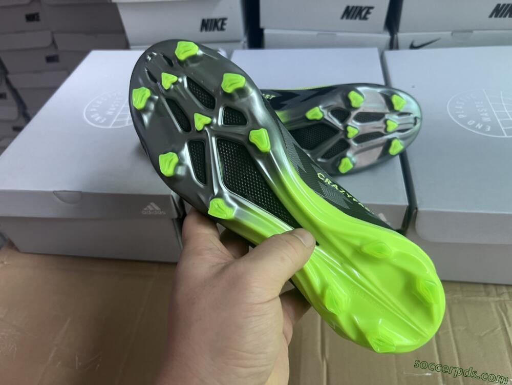 Adidas X Crazyfast+ FG Low-Tops Football Boots - Grey/Black/Green
