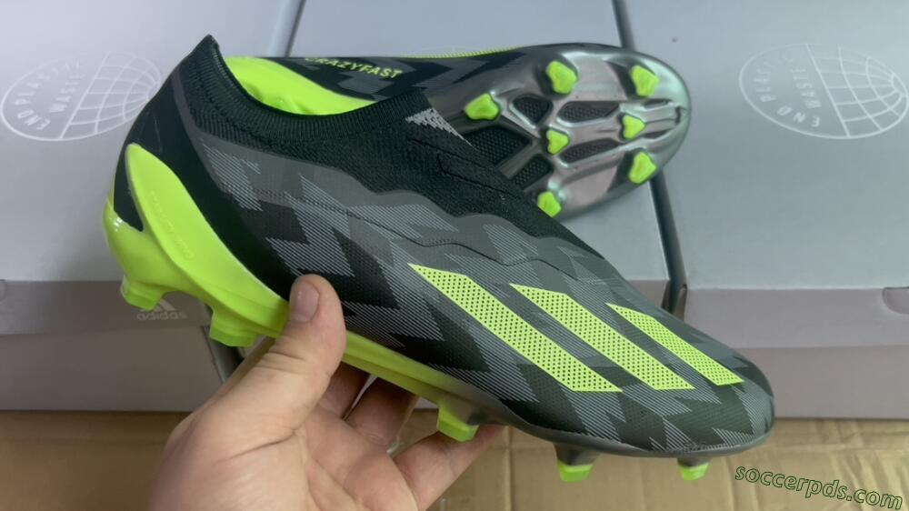 Adidas X Crazyfast+ FG Low-Tops Football Boots - Grey/Black/Green