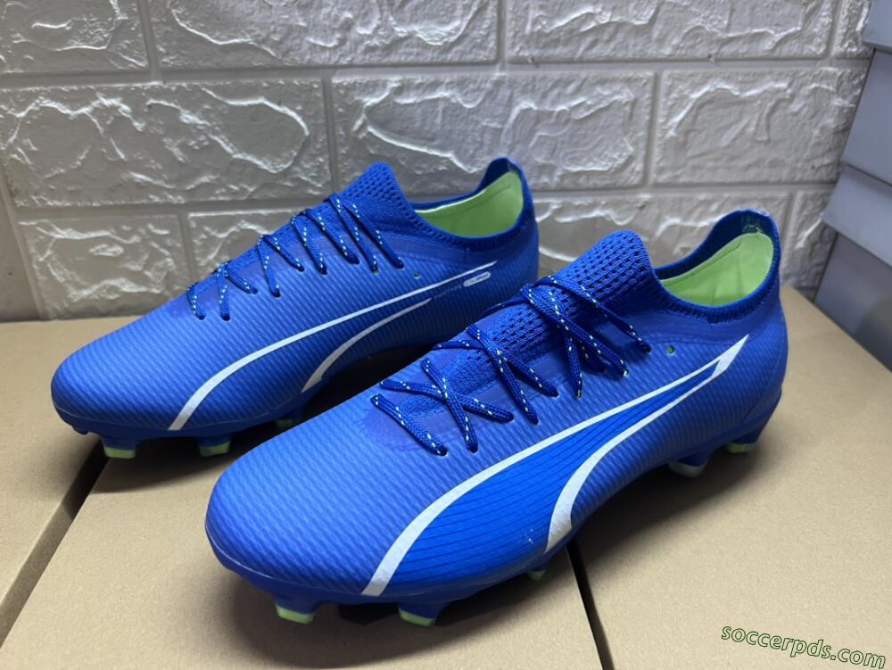 Puma Ultra Ultimate FG Low-Tops Football Boots - Blue/White/Yellow