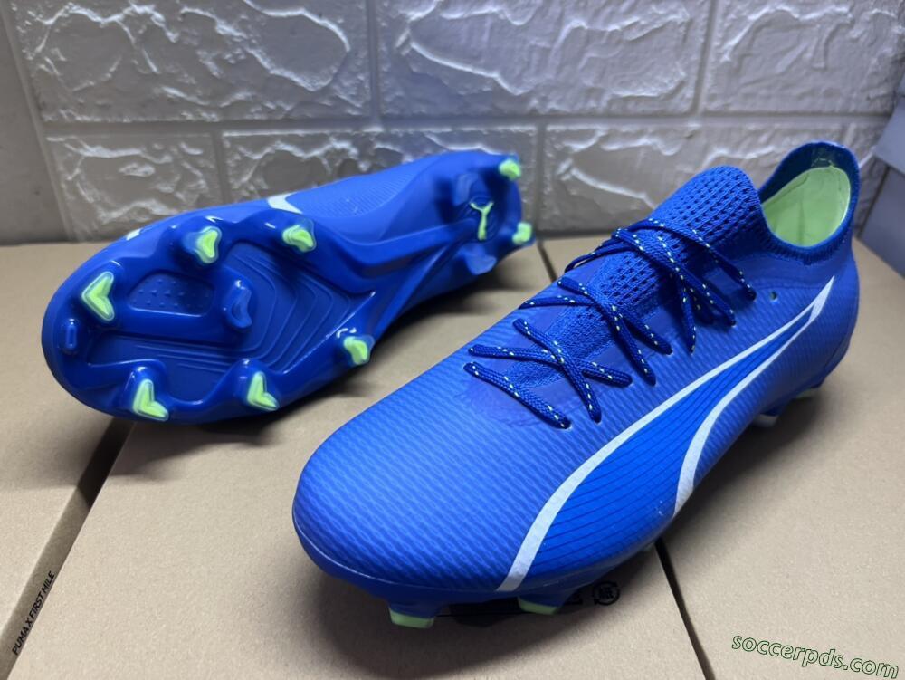 Puma Ultra Ultimate FG Low-Tops Football Boots - Blue/White/Yellow