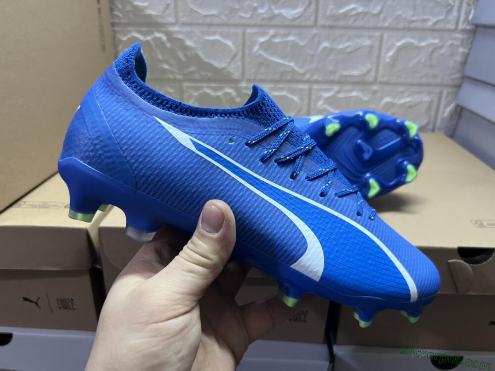 Puma Ultra Ultimate FG Low-Tops Football Boots - Blue/White/Yellow