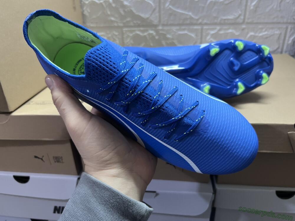 Puma Ultra Ultimate FG Low-Tops Football Boots - Blue/White/Yellow