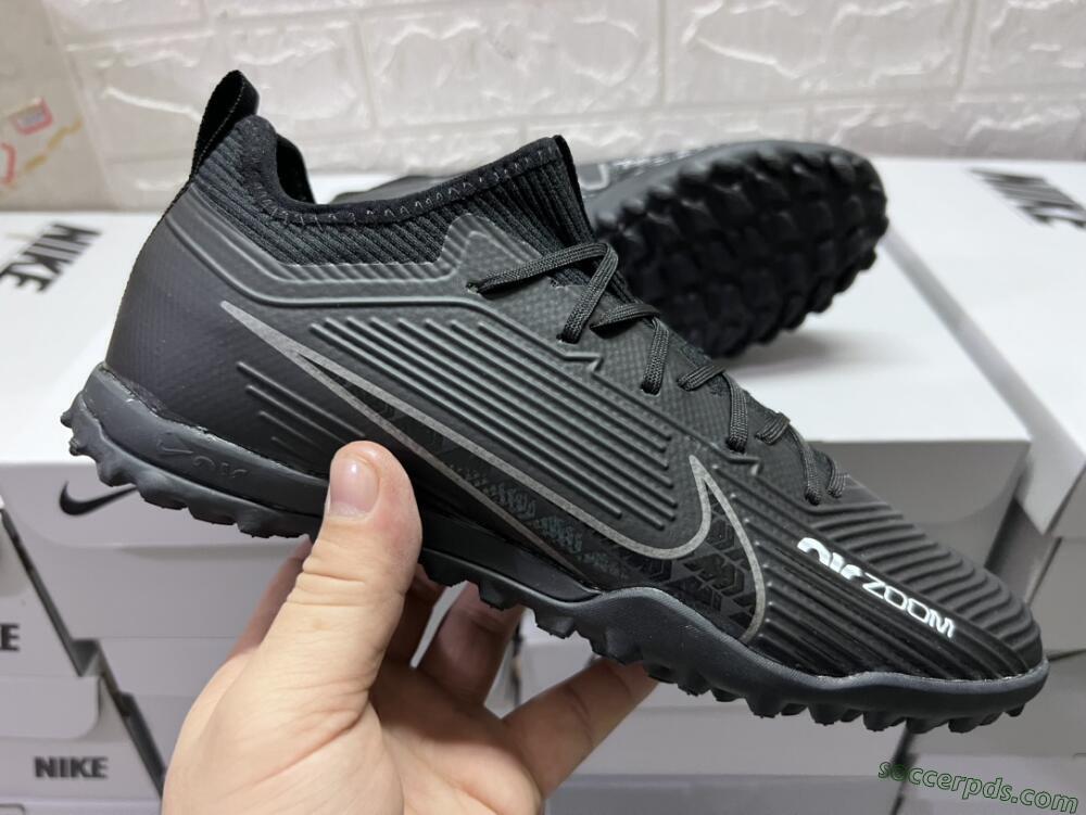 Nike Air Zoom Mercurial Vapor 15 Pro TF Low-Tops Football Shoes - Black/White/Yellow