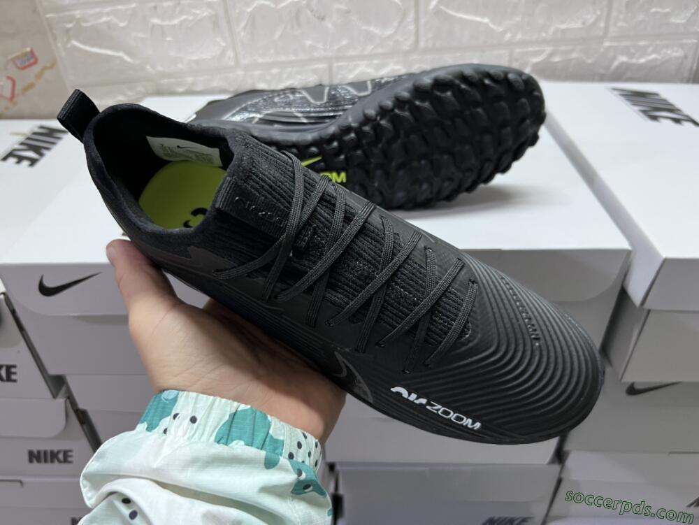 Nike Air Zoom Mercurial Vapor 15 Pro TF Low-Tops Football Shoes - Black/White/Yellow