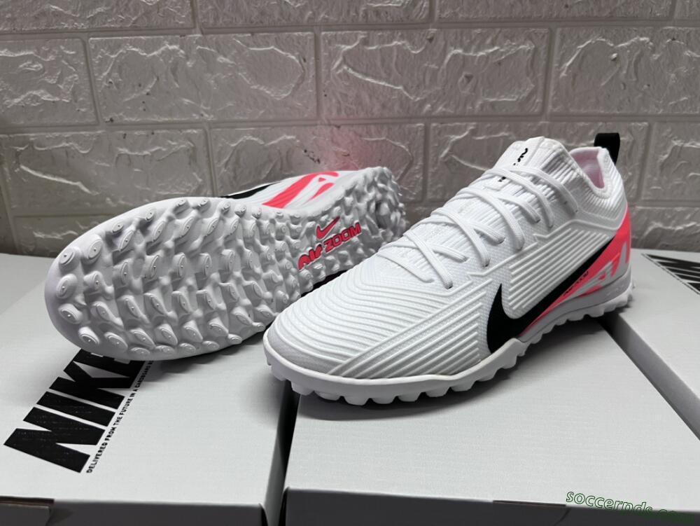 Nike Air Zoom Mercurial Vapor 15 Pro TF Low-Tops Football Shoes - White/Black/Red