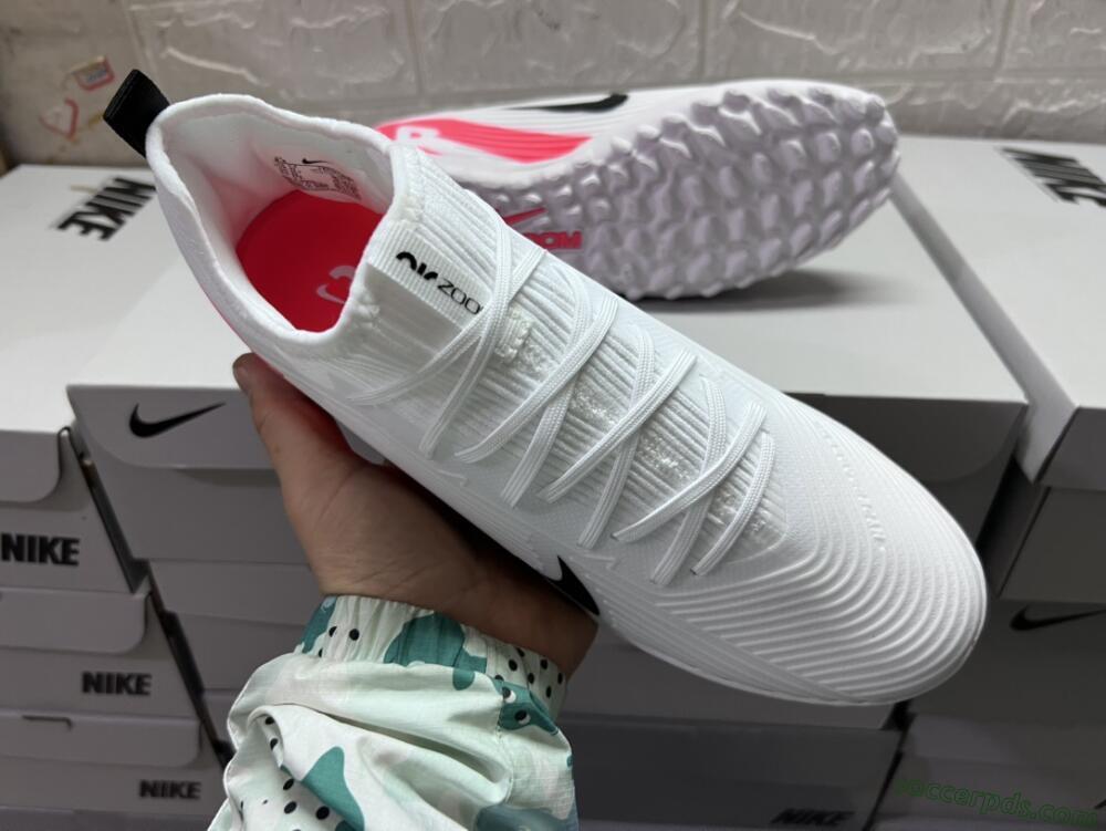 Nike Air Zoom Mercurial Vapor 15 Pro TF Low-Tops Football Shoes - White/Black/Red