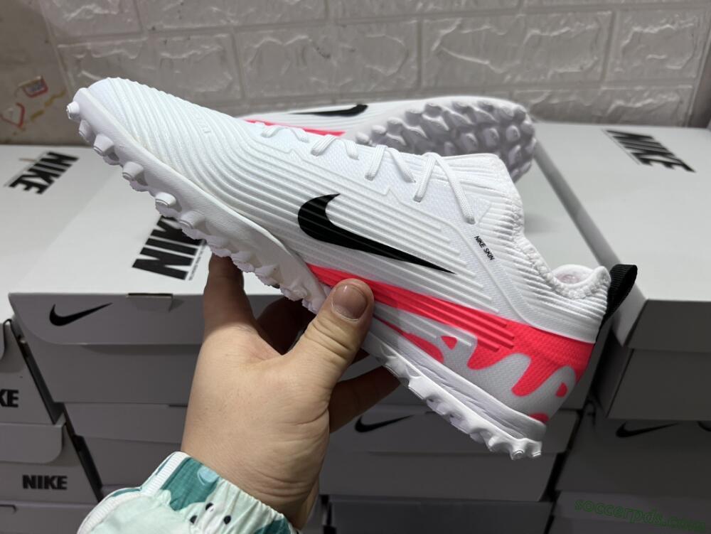 Nike Air Zoom Mercurial Vapor 15 Pro TF Low-Tops Football Shoes - White/Black/Red