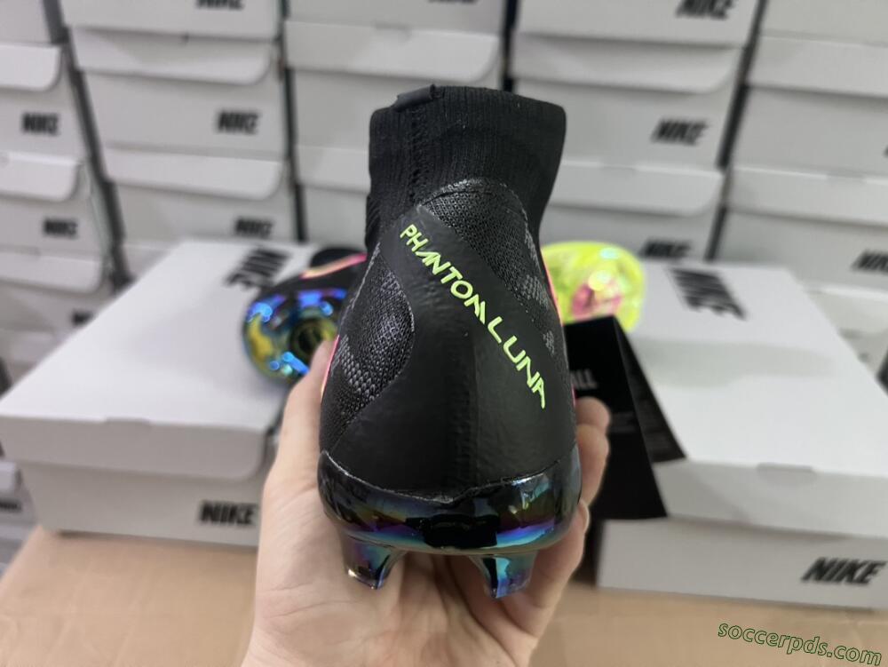 Nike Phantom Luna Elite FG High-Tops Football Boots - Black/Yellow/Pink