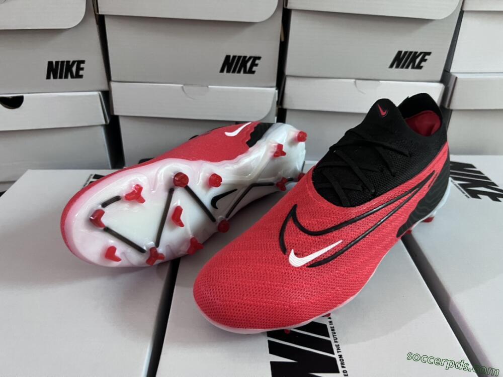 Nike Phantom GX Elite FG Low-Tops Football Boots - Red/Black/White