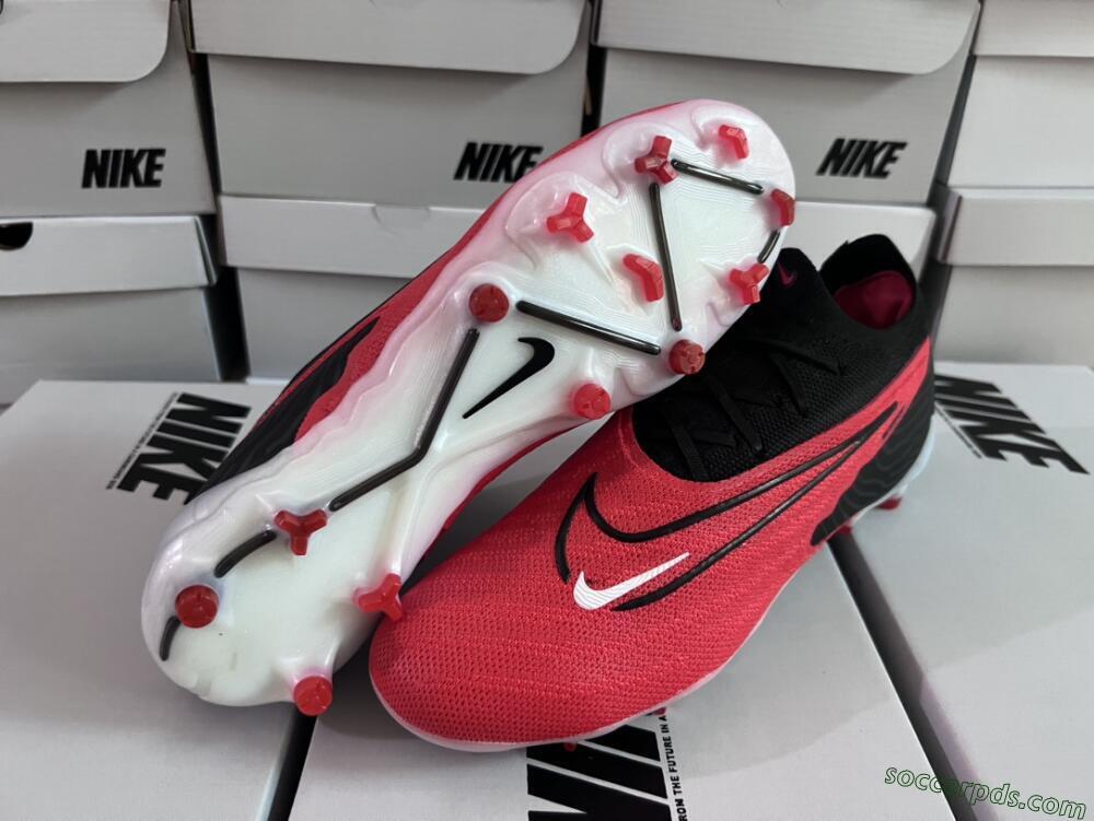 Nike Phantom GX Elite FG Low-Tops Football Boots - Red/Black/White