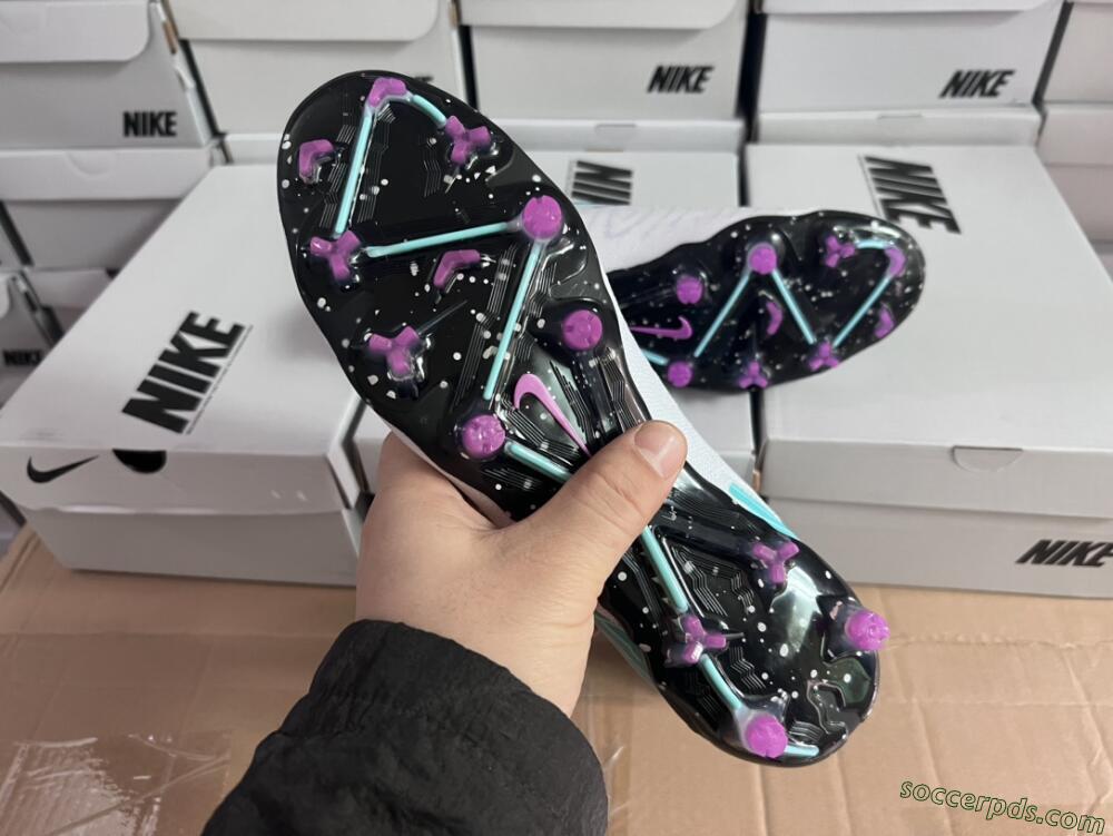 Nike Phantom GX Elite DF FG High-Tops Football Boots - White/Purple/Jade