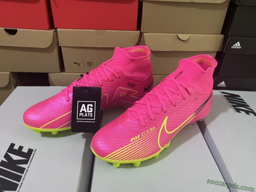 Nike Zoom Superfly 9 Elite SE AG High-Tops Football Boots - Pink/Green