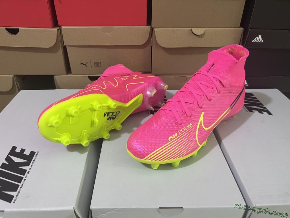 Nike Zoom Superfly 9 Elite SE AG High-Tops Football Boots - Pink/Green