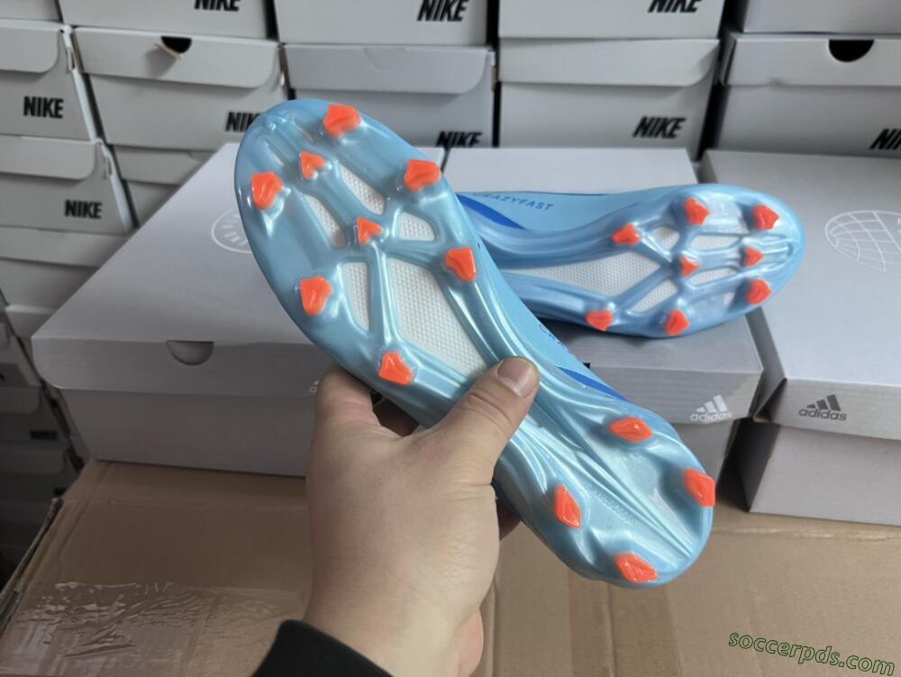 Adidas X Crazyfast.1 Laceless FG Low-Tops Football Boots - Blue/White/Jade