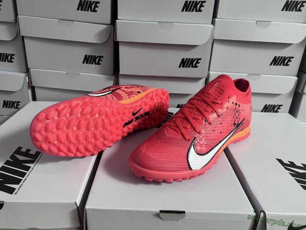 Nike Air Zoom Mercurial Vapor 15 Pro TF Low-Tops Football Shoes - Red/White/Black