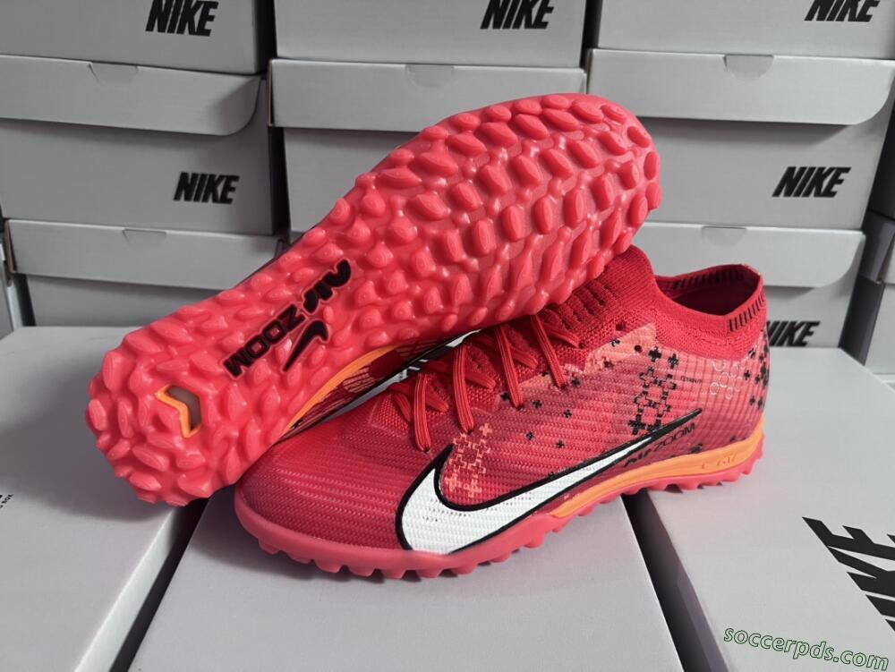 Nike Air Zoom Mercurial Vapor 15 Pro TF Low-Tops Football Shoes - Red/White/Black