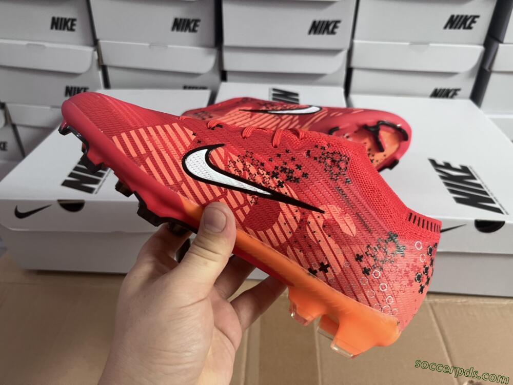 Nike AIR Zoom Mercurial Vapor 15 Elite FG Low-Tops Football Boots - Orange/White/Black