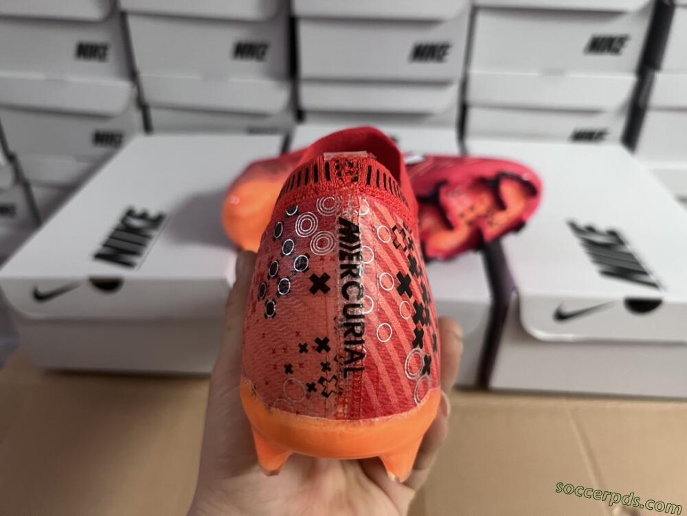 Nike AIR Zoom Mercurial Vapor 15 Elite FG Low-Tops Football Boots - Orange/White/Black