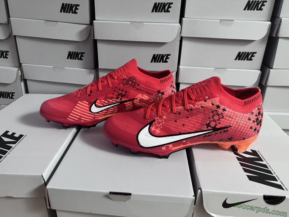 Nike AIR Zoom Mercurial Vapor 15 Elite FG Low-Tops Football Boots - Orange/White/Black