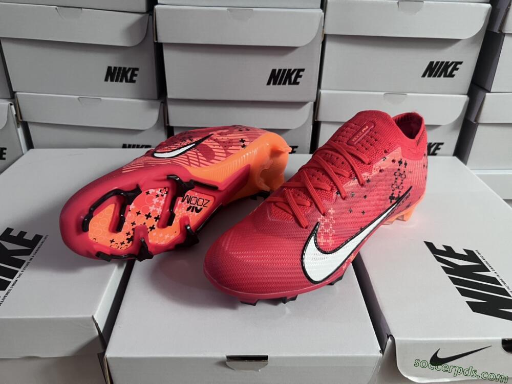 Nike AIR Zoom Mercurial Vapor 15 Elite FG Low-Tops Football Boots - Orange/White/Black
