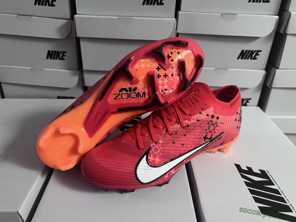 Nike AIR Zoom Mercurial Vapor 15 Elite FG Low-Tops Football Boots - Orange/White/Black