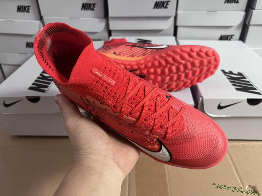 Nike Air Zoom Mercurial Superfly 9 Elite TF High-Tops Football Shoes - Red/White/Black