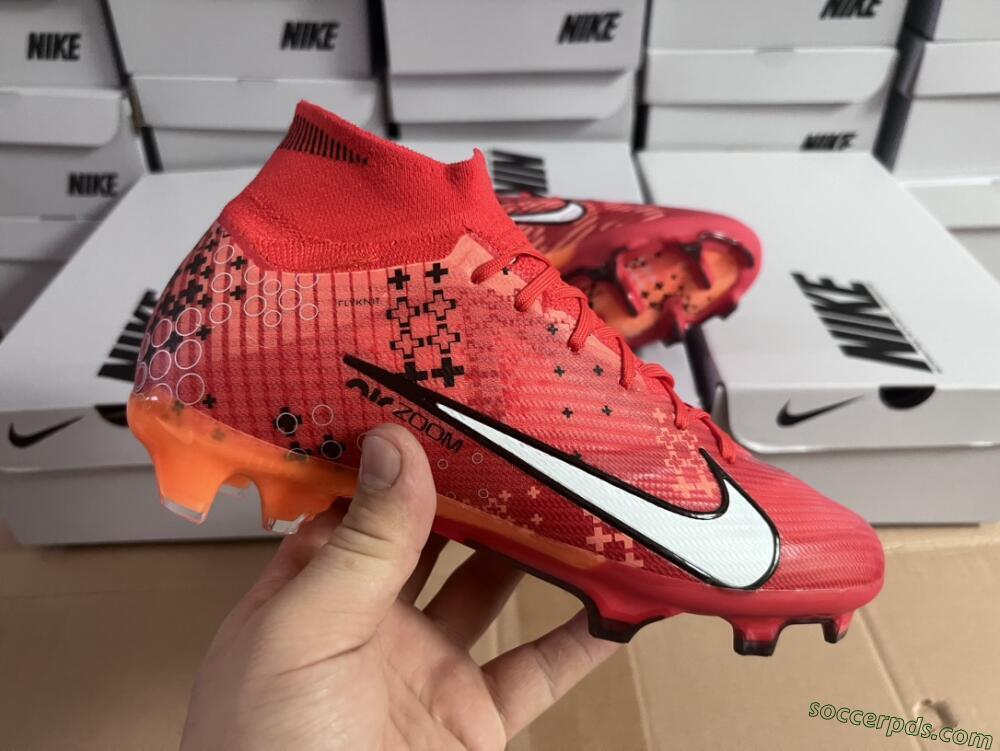 Nike Air Zoom Mercurial Superfly 9 Elite FG High-Tops Football Boots - Orange/White/Black