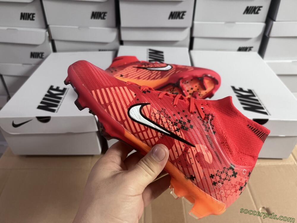 Nike Air Zoom Mercurial Superfly 9 Elite FG High-Tops Football Boots - Orange/White/Black