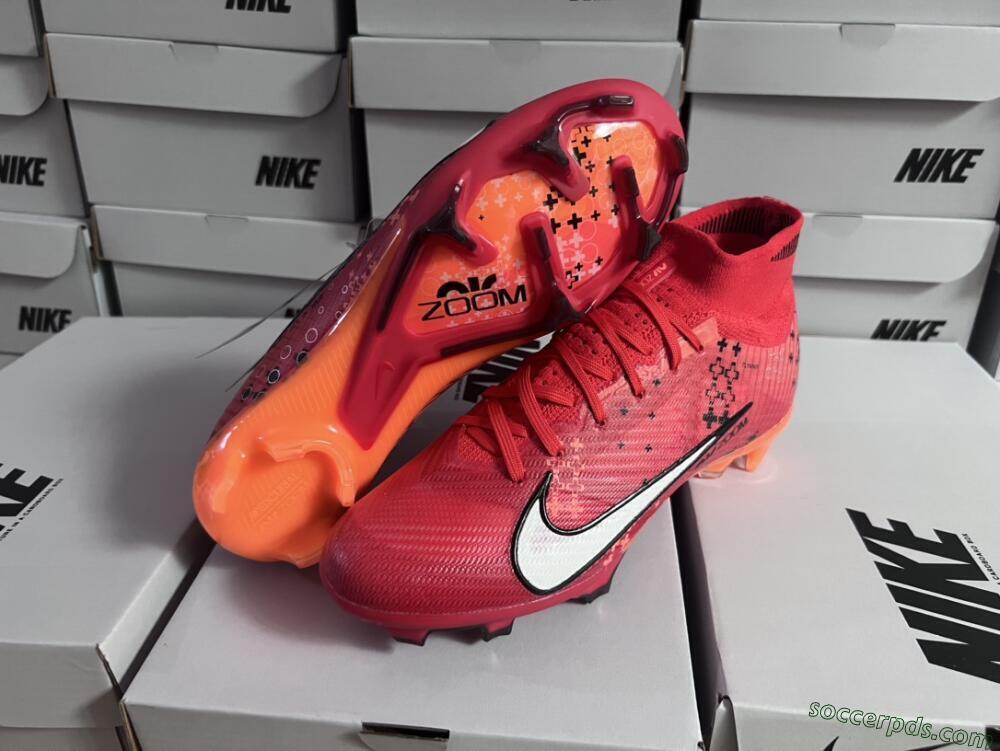 Nike Air Zoom Mercurial Superfly 9 Elite FG High-Tops Football Boots - Orange/White/Black