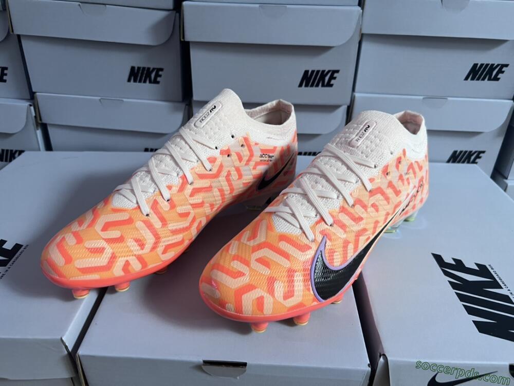 Nike Air Zoom Mercurial Vapor 15 Elite AG Low-Tops Football Boots - Orange/Black/Purple