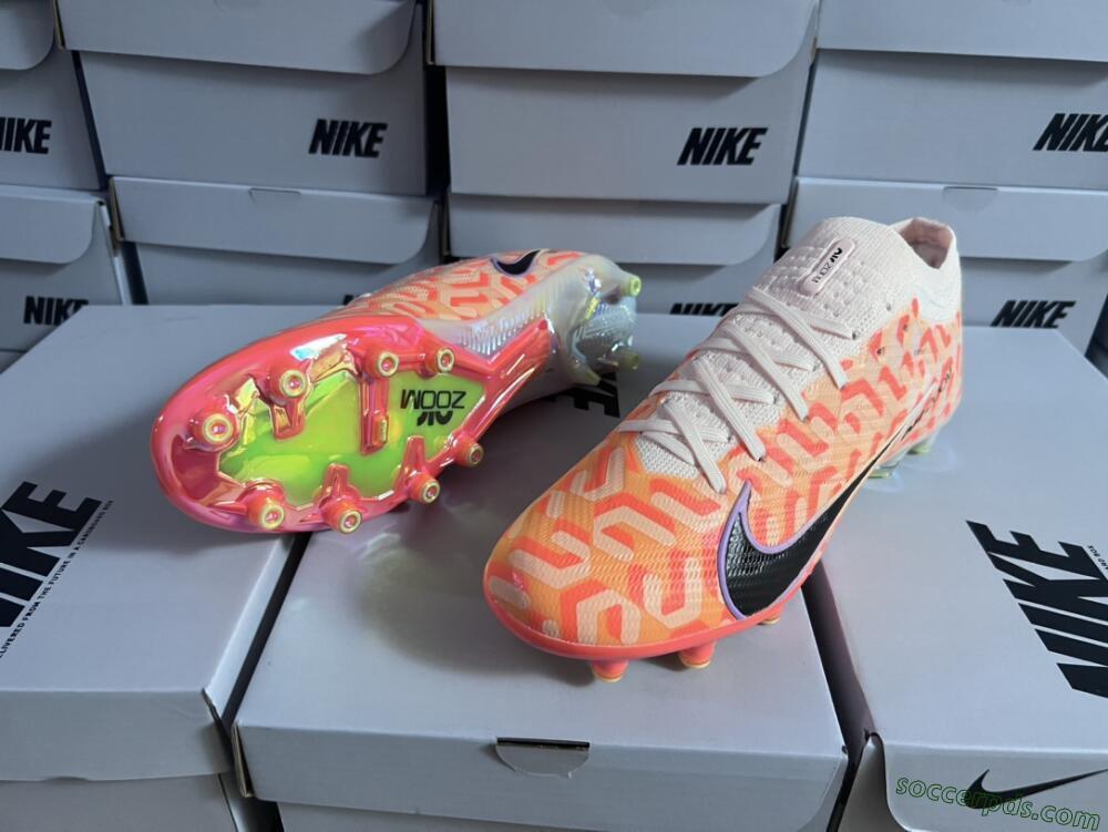 Nike Air Zoom Mercurial Vapor 15 Elite AG Low-Tops Football Boots - Orange/Black/Purple