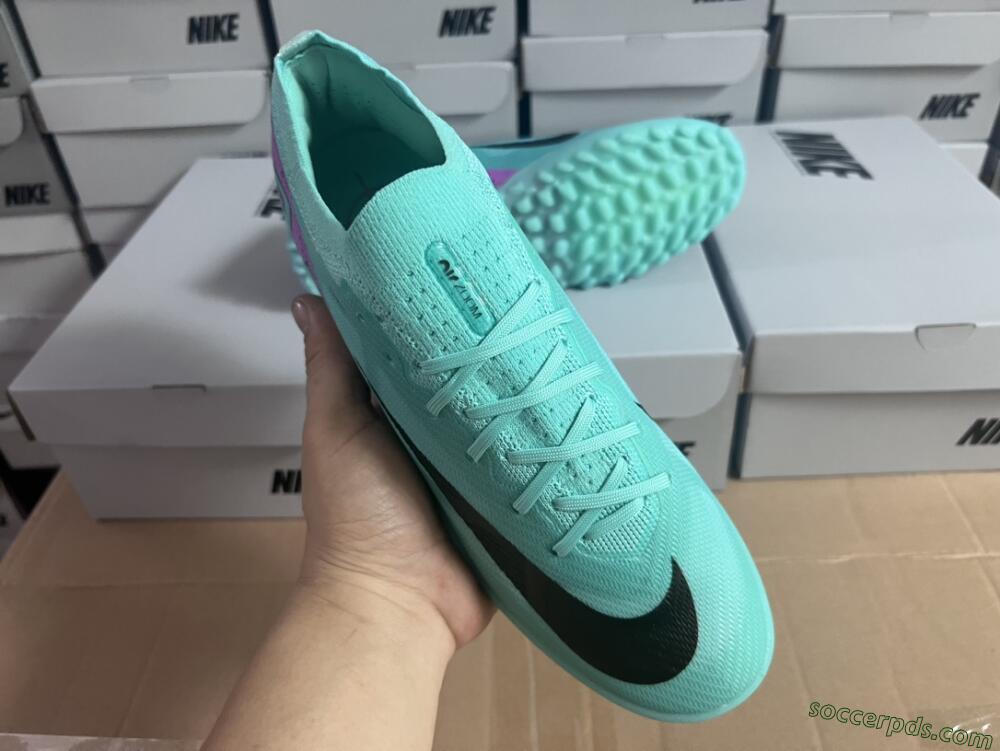 Nike Air Zoom Mercurial Vapor 15 Elite TF Low-Tops Football Shoes - Blue/Black/Purple