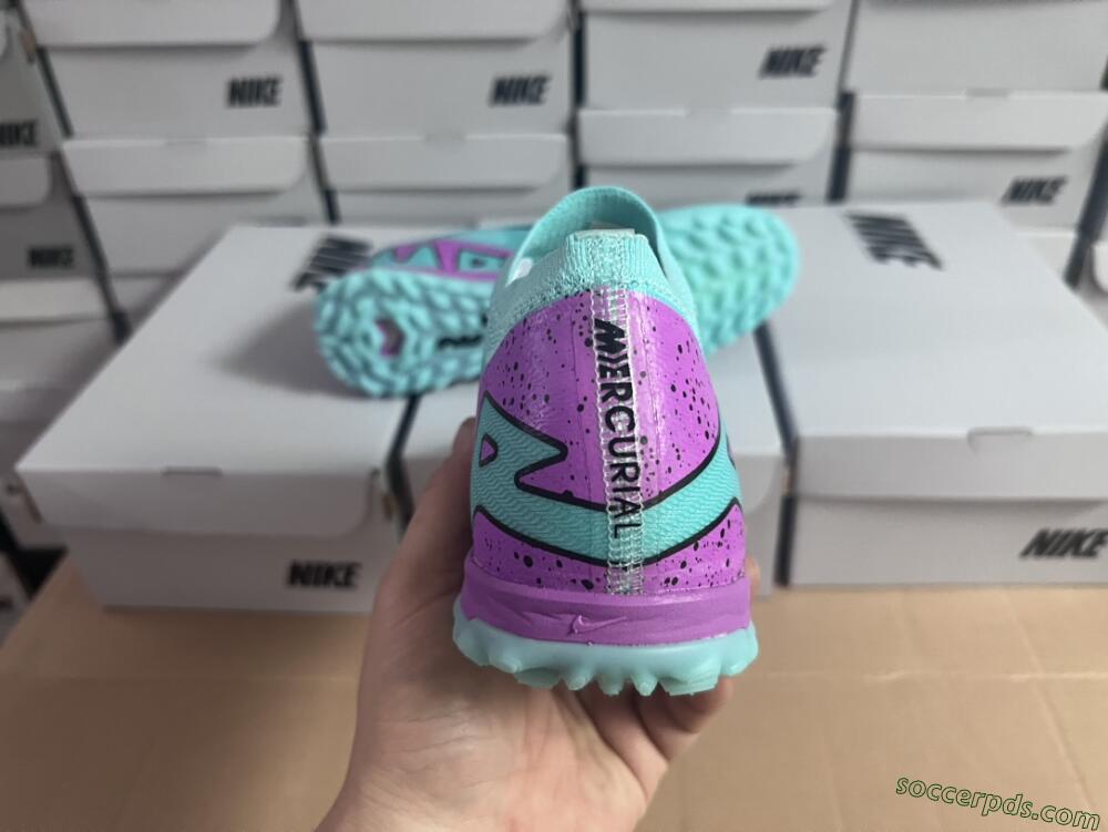 Nike Air Zoom Mercurial Vapor 15 Elite TF Low-Tops Football Shoes - Blue/Black/Purple