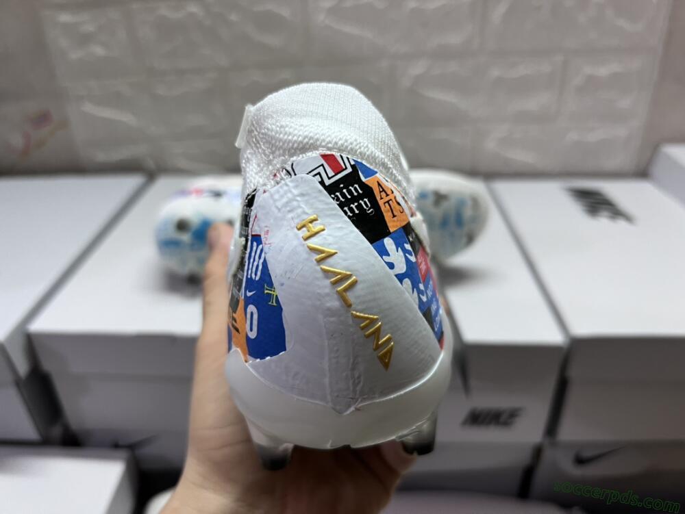 Harry Kane X Nike Phantom GX Elite FG Low-Tops Football Boots - White/Rainbow