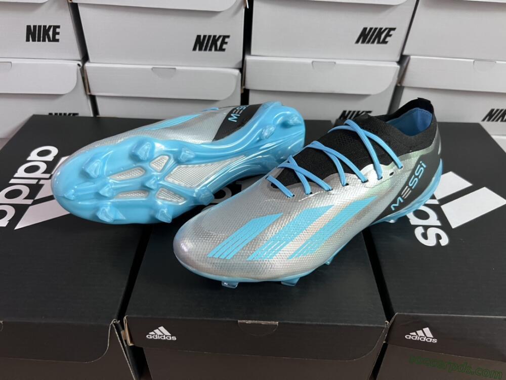 Adidas X Speedportal .1 2022 World Cup Boots FG Low-Tops Football Boots - Silver/Blue/Black