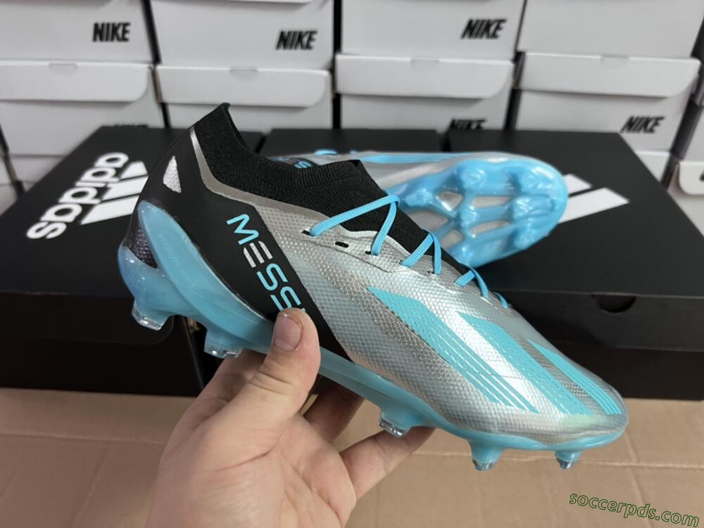Adidas X Speedportal .1 2022 World Cup Boots FG Low-Tops Football Boots - Silver/Blue/Black