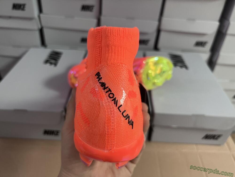 Nike Phantom Luna Elite FG High-Tops Football Boots - Orange/Black/Purple